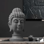 Sculpture de Bouddha, pièce décorative en pierre