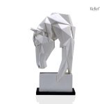 Statue Origami Tête de Cheval en décoration contemporaine