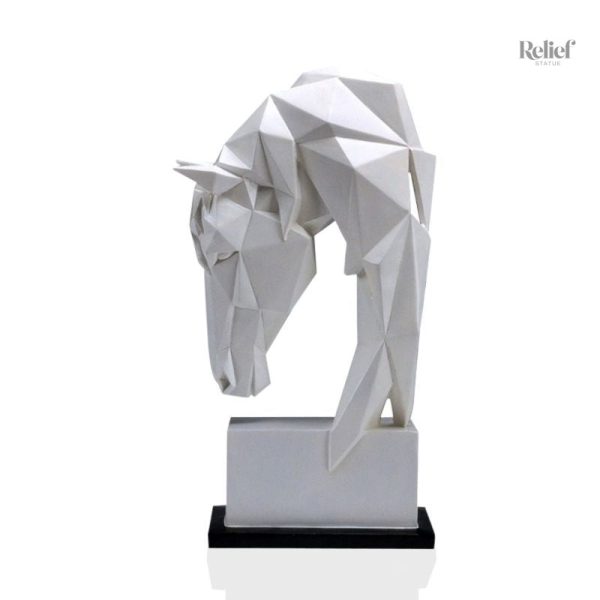 statue-tete-de-cheval-1 Statue Origami Tête de Cheval en décoration contemporaine