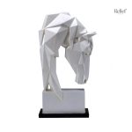 Statue décorative en forme de tête de cheval en origami