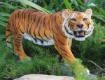 Statue tigre réaliste 20 cm pour extérieur jardin