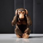 Figure en bois des 3 singes, symbole de sagesse