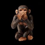 Artisanat 3 singes, symbole du savoir et du silence