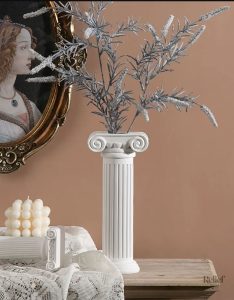 Statue vase colonne grecque 24 cm, décoration élégante