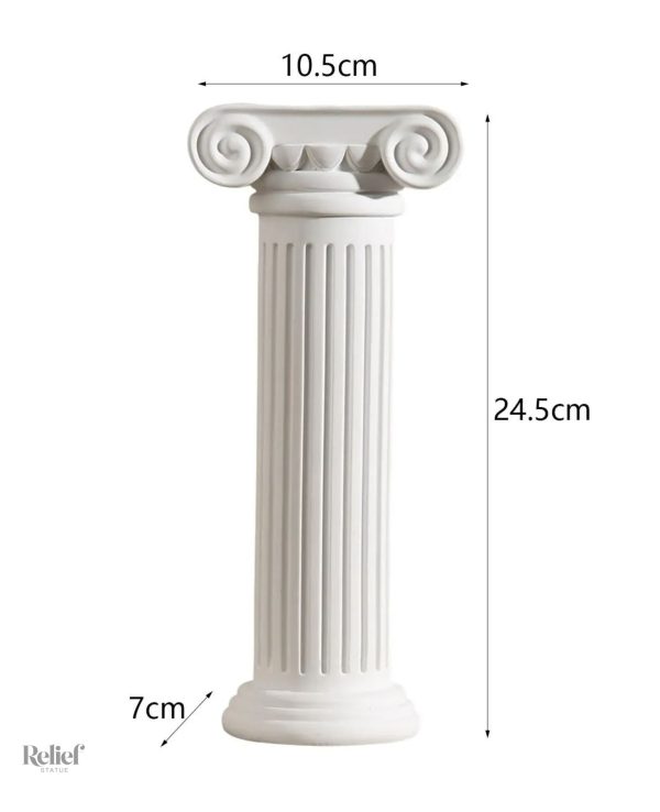Colonne romaine en statue, 24 cm, style antique décoratif