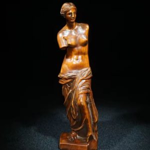 Statue Vénus de Milo en bois 20 cm, sculpture décorative