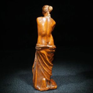 Élégante sculpture en bois, Vénus de Milo 20 cm