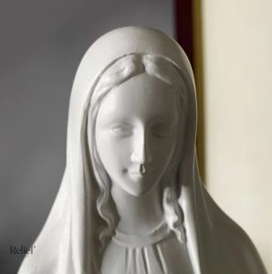 Figurine religieuse, Vierge Marie, finition soignée, 30 cm