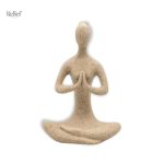Statue Femme Yogi Zen en pierre 15 cm