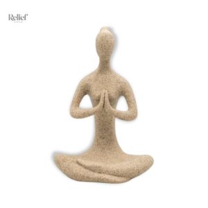 Statue Femme Yogi Zen en pierre 15 cm