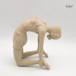 Statue en pierre de Yogi Femme, style zen 24 cm