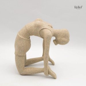 Statue en pierre de Yogi Femme, style zen 24 cm