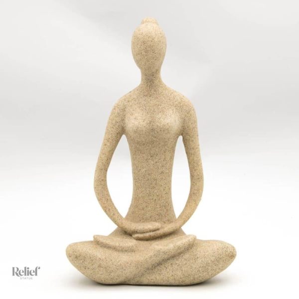 Art de la décoration : Statue Femme Yogi 24 cm