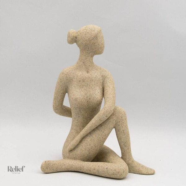 Objet Zen décoratif : Statue Femme Yogi 24 cm