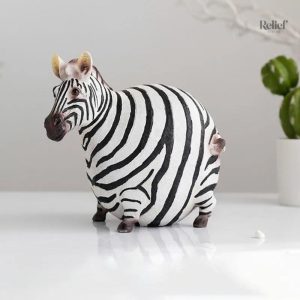 Élégante statue de zèbre, 18 cm, pièce décorative