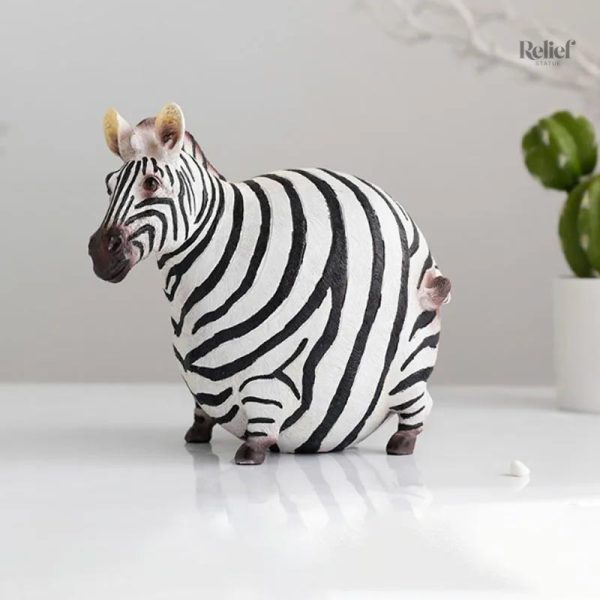 Élégante statue de zèbre, 18 cm, pièce décorative