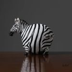Zèbre en résine, 18 cm, accessoire de décoration