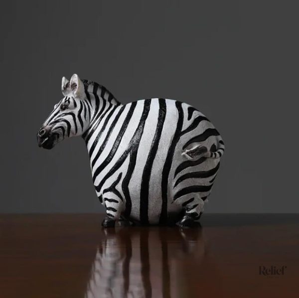 Zèbre en résine, 18 cm, accessoire de décoration