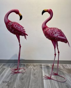 Décoratif flamant rose pour jardin, hauteur 80 cm