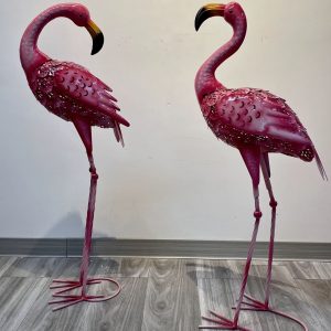 Décoratif flamant rose pour jardin, hauteur 80 cm