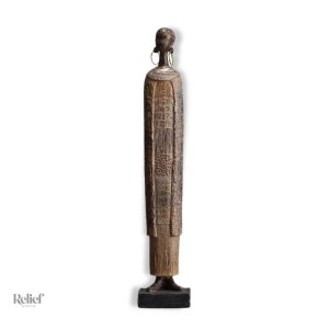 Statuette africaine décorative 37 cm en bois