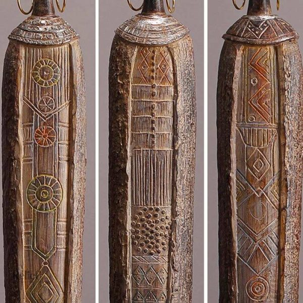 Art africain 37 cm, design unique et traditionnel