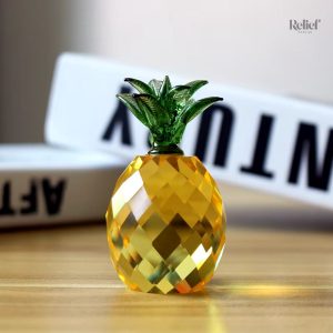 Statuette en verre ananas 3 cm, décoration moderne