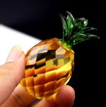 Figure ananas en verre 3 cm, accessoire décoratif unique