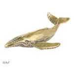 Statuette baleine en métal élégante pour décoration intérieure