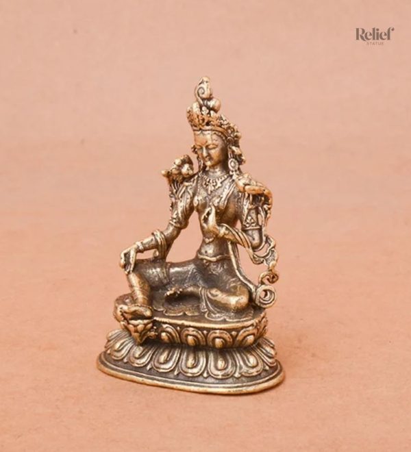 statuette-bouddhise-tara-en-laiton-5-cm-1 Statuette bouddhiste Tara en laiton, hauteur 5 cm