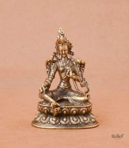 Statue bouddhiste de 5 cm, décoratif en laiton