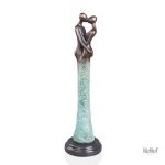 Sculpture en bronze statuette couple 42 cm