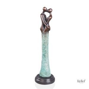 Sculpture en bronze statuette couple 42 cm