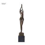 Statuette Femme en bronze véritable, 53 cm