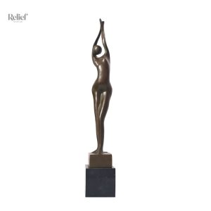 Statuette Femme en bronze véritable, 53 cm