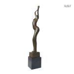 Statue en bronze, femme élégante de 53 cm