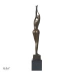 Figurine en bronze, sculpture femme moderne