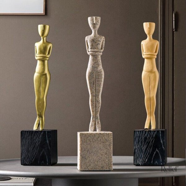 Statuette design moderne Cesar 28 cm en résine