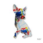 Statue Chien Chihuahua 25 cm en résine décorative
