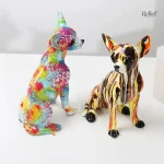 Figurine de chien, style Chihuahua en résine