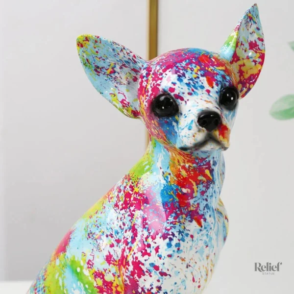 Chihuahua en statuette, accessoire de maison élégant