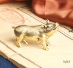 Figurine cochon en laiton, accessoire décoratif 3 cm