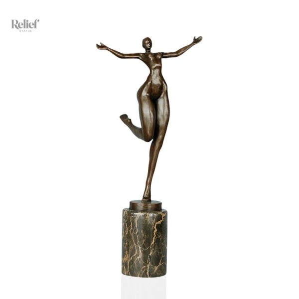 statuette-en-bronze-femme-1 Sculpture bronze représentant une femme, 41 cm de hauteur