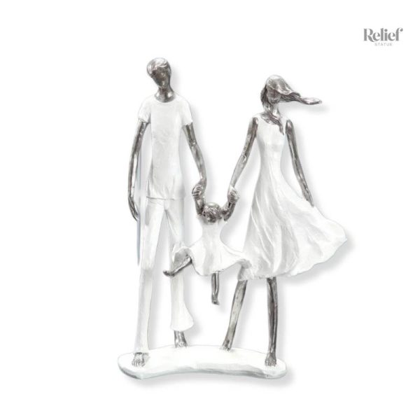 statuette-famille-3-personnes-1 Statuette Famille 3 personnes 35 cm en résine décorative