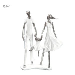Art de la table : Statue Famille 35 cm, design moderne