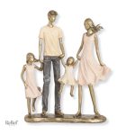 Statuette Famille 4 personnes 24 cm en décoration