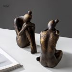 Figurine de femme assise, 16 cm, art moderne pour la maison