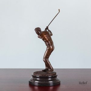 Statuette Golfeur en Bronze véritable