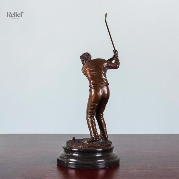 Statue en Bronze de golfeur, décoration sportive