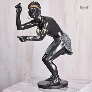 Décoration intérieure : petite statue guerrier africain